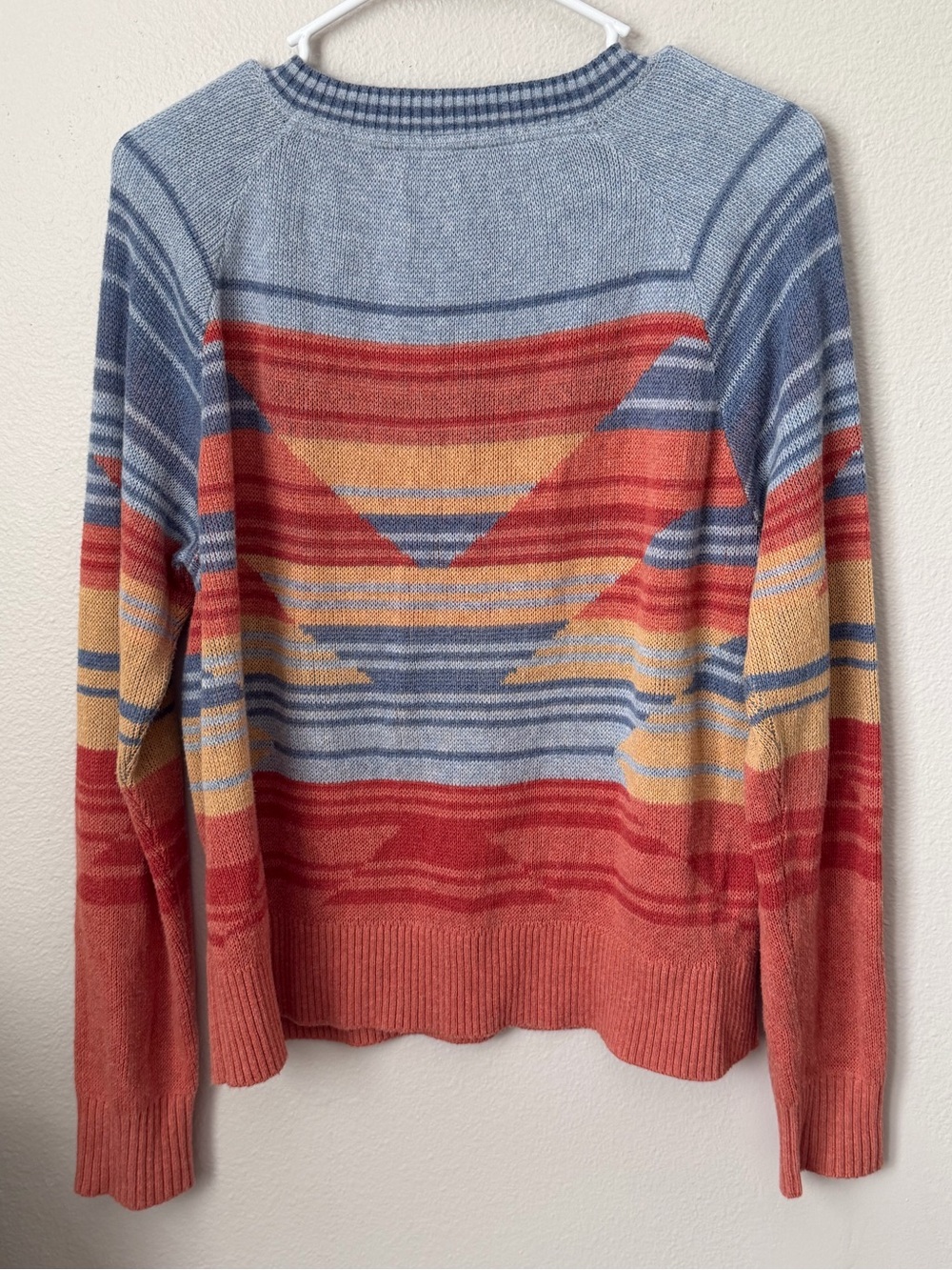 Pendleton Southwestern Striped Sweater Size S Crewneck Cotton Blend Western Boho - Picture 5 of 5